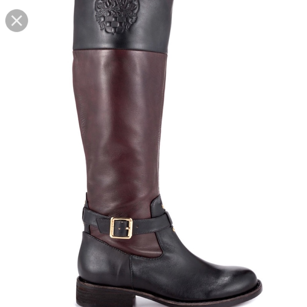 VINCE CAMUTO Brown & Black Riding Boot